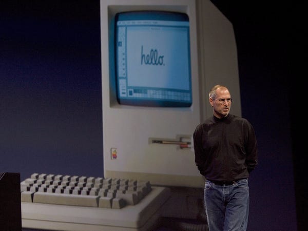 Steve Jobs narrates the journey of Apple products.