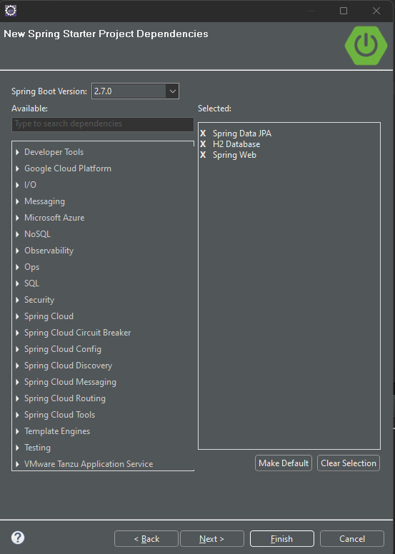 Adding project dependencies