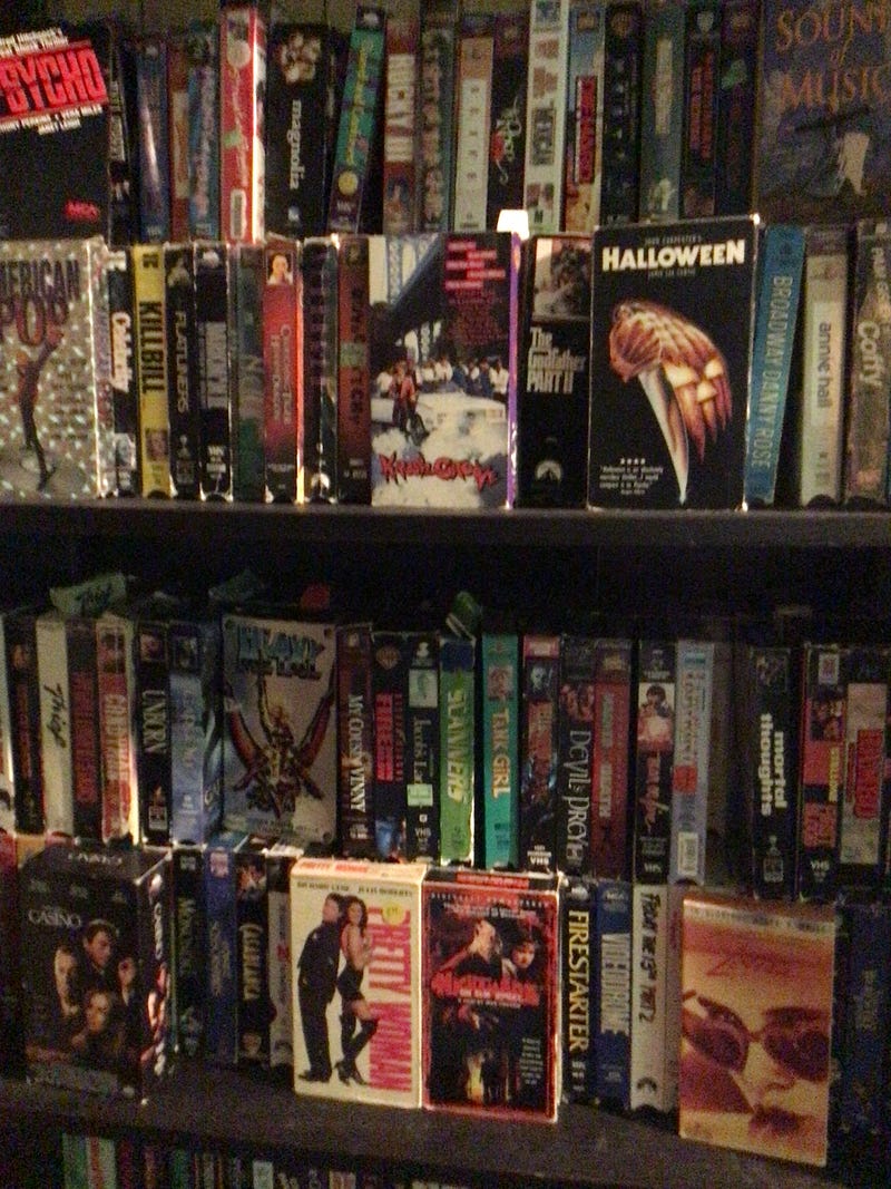 A glimpse of my extensive VHS collection