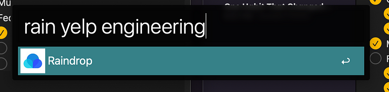 Accessing Raindrop.io with Alfred