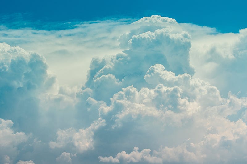 Different types of clouds in the sky