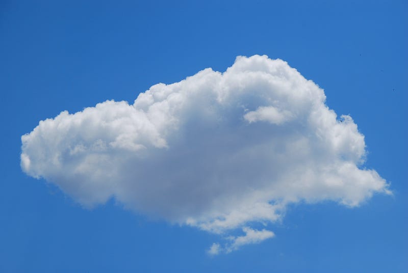 A cumulus cloud towering in the sky