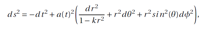 FLRW metric representation