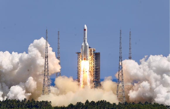 Launch of China's Wentian Space Laboratory