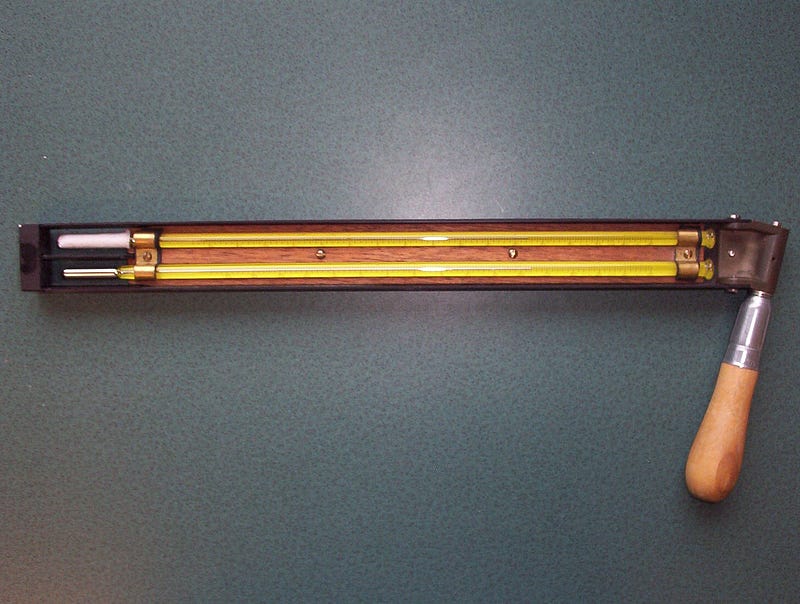 Sling Psychrometer Used for Measuring Wet Bulb Temperature