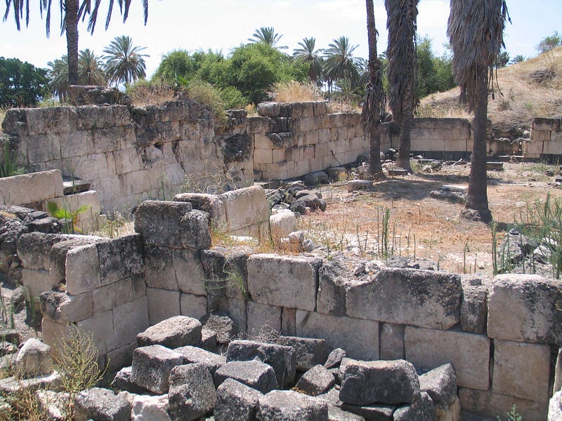 Ruins of Khirbat al-Minya, a significant archaeological site