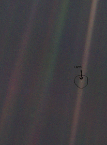 Pale Blue Dot image taken by Voyager 1