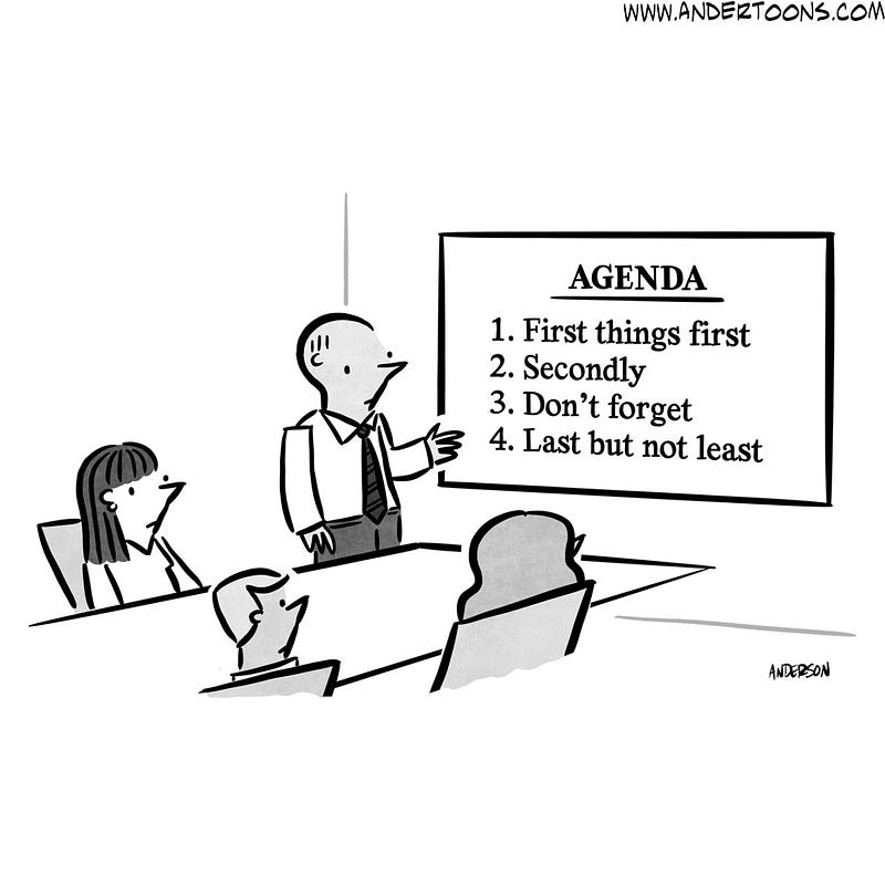 Meeting agenda preparation