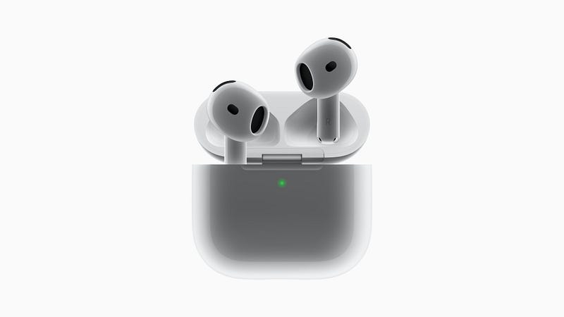 AirPods 4 featuring their sleek design