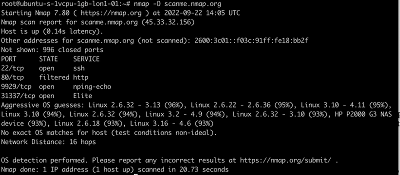 Nmap OS Detection Example