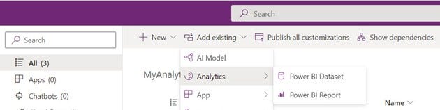 Adding Power BI Elements in Power Apps