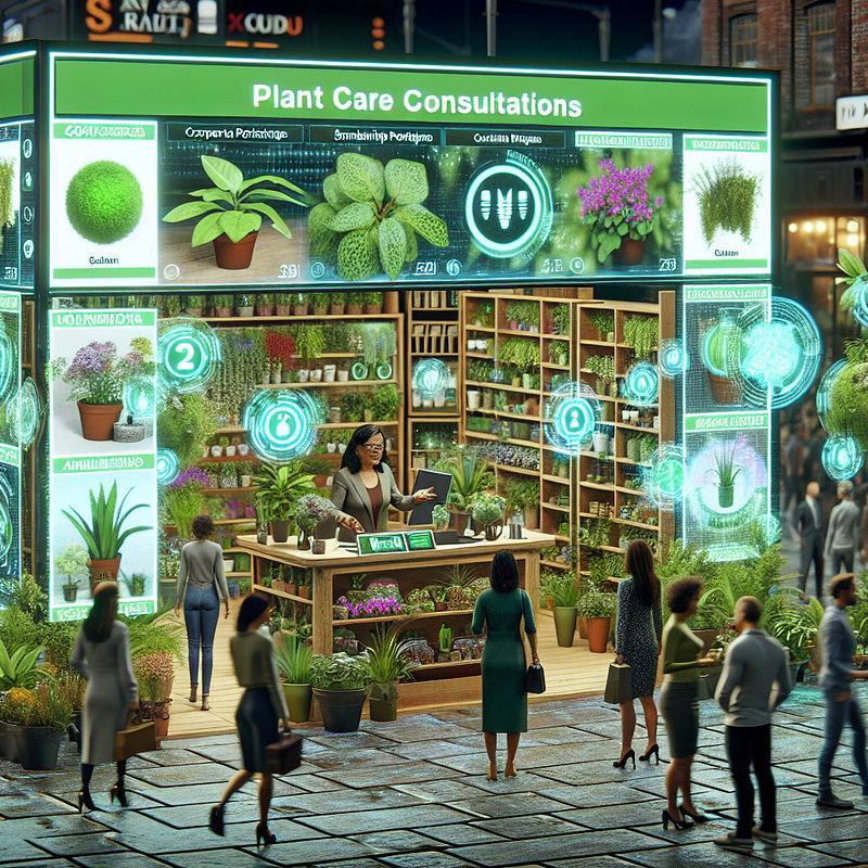 A virtual consultation in progress with a houseplant.