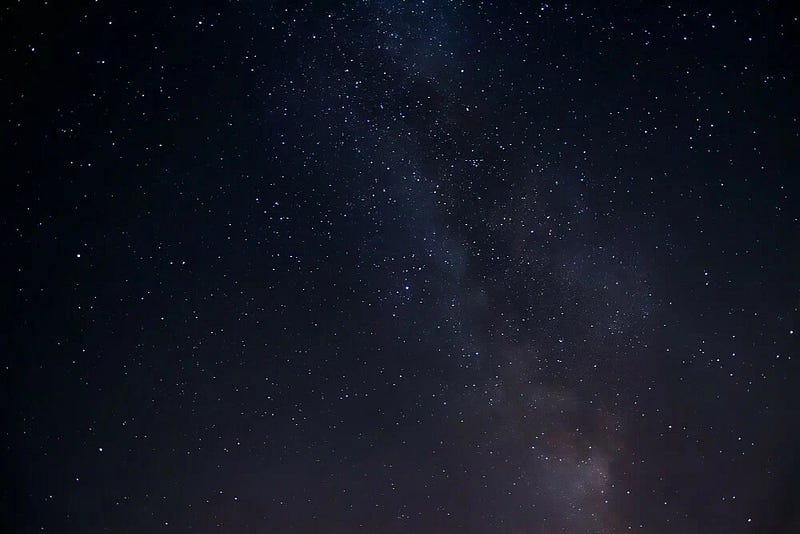 Night sky with visible stars