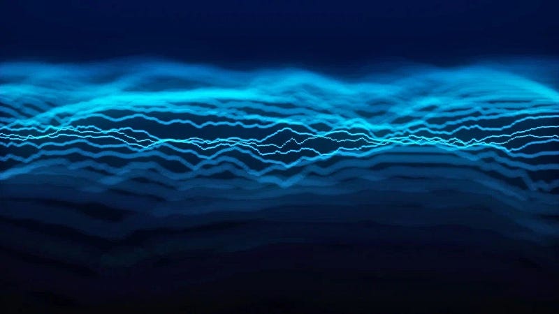 Depiction of sound waves in space