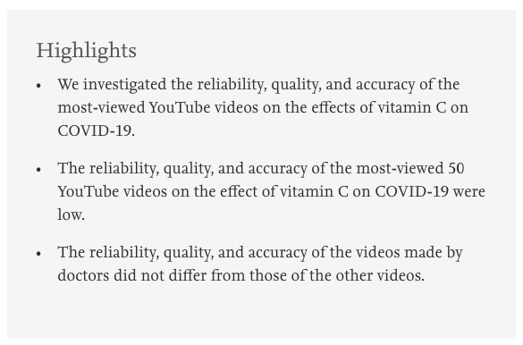 Highlights of the study on ScienceDirect