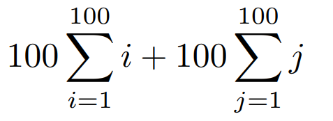 Simplified expression of the summation