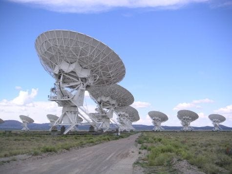 Radio telescopes used for studying cosmic events