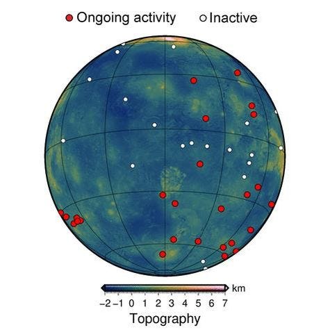 Global map of active and inactive coronae on Venus