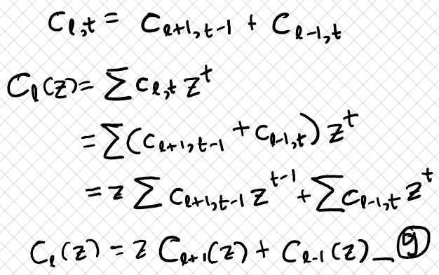 Expression for generating function.