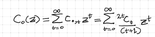 Generating function identity.