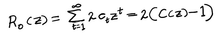 Generating function for k=0 case.