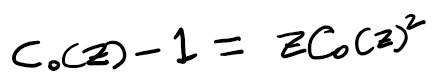 Generating function relation.