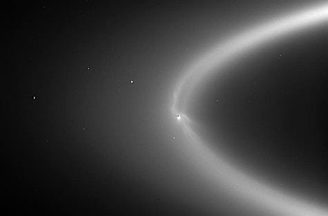 Enceladus within Saturn's E ring