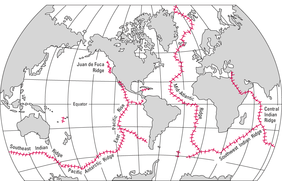 Mid-Atlantic Ridge showcasing ocean floor relief