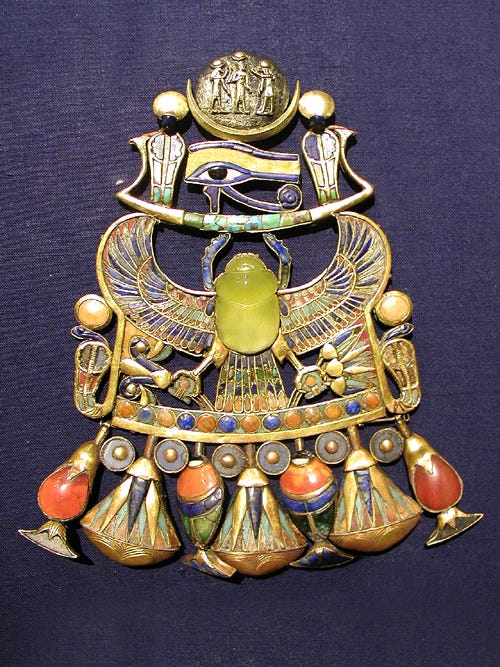 Winged Scarab Beetle Brooch of King Tut