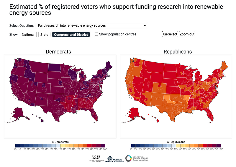 Democratic and Republican Views of Climate Change (2018)