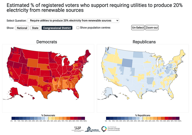 Democratic and Republican Views of Climate Change (2018)