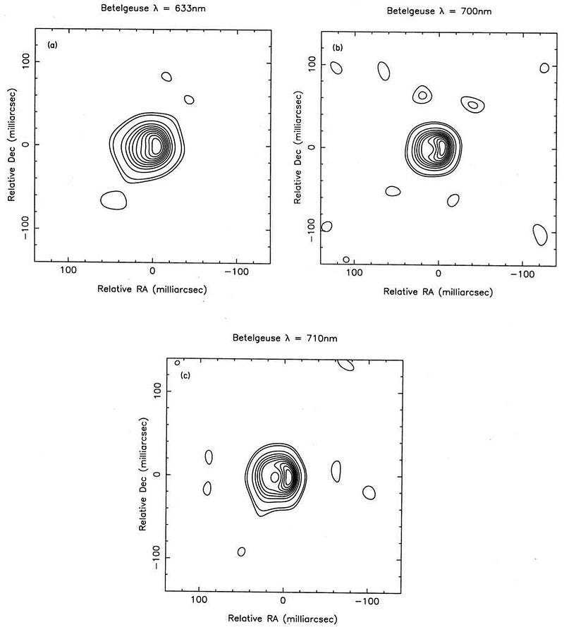 Images of Betelgeuse obtained with the William Herschel telescope