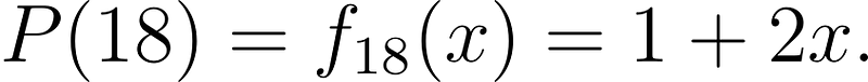 Polynomial of 18